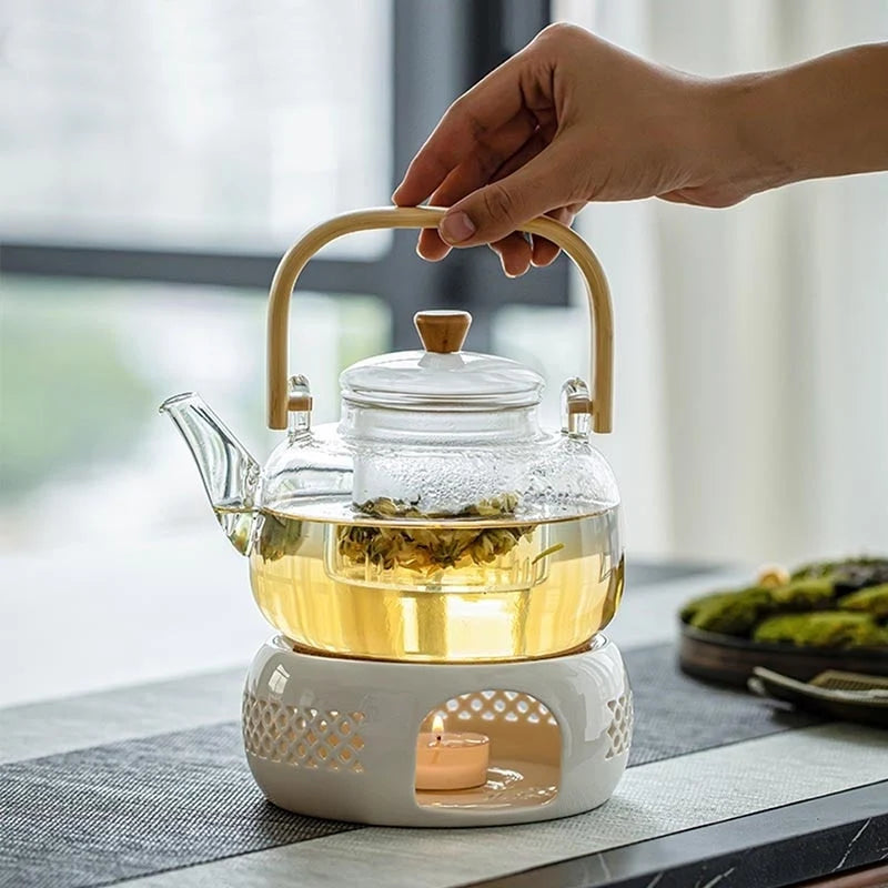 Teapot Warmer Ceramic Candle-Powered Keeps Tea Warm