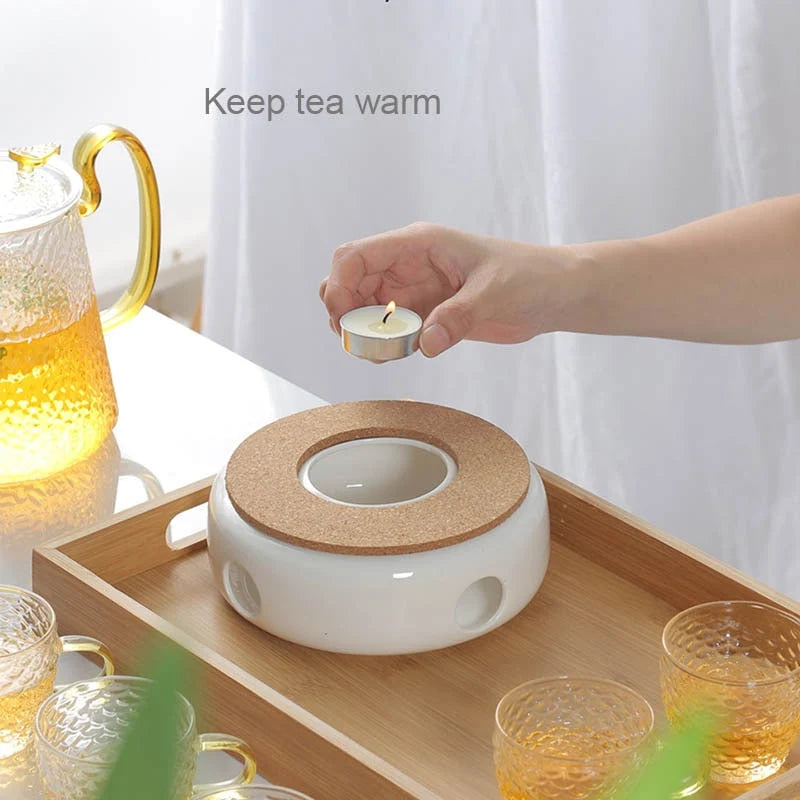Teapot Warmer Ceramic Candle-Powered Keeps Tea Warm