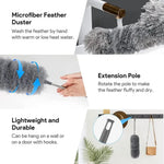 Telescopic Duster Flexible Microfiber Head & Stainless Steel Pole
