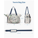 Tennis Travel Bag Weather-Resistant Spacious Padded Handles