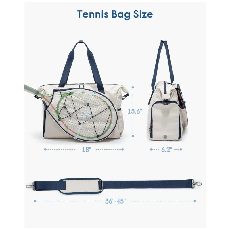 Tennis Travel Bag Weather-Resistant Spacious Padded Handles