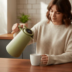 Thermal Coffee Carafe Stainless Steel Temperature Display Leakproof Lid