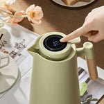Thermal Coffee Carafe Stainless Steel Temperature Display Leakproof Lid