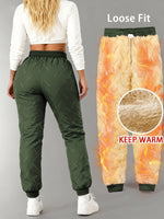 Thermal Pants Fleece-Lined Water-Repellent Zipper Pockets
