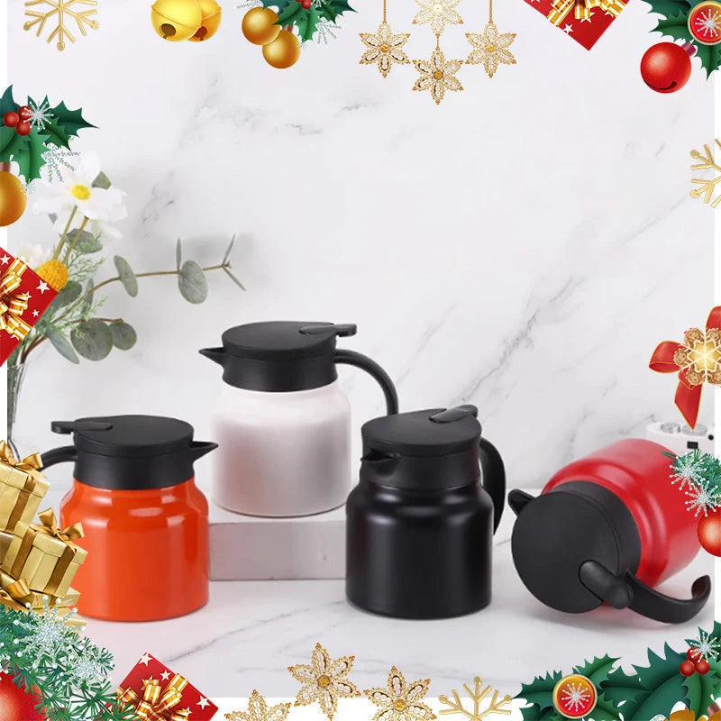 Thermos Flask 316 Stainless Steel Integrated Tea Filter One-Click Pour Spout