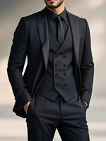 Three-Piece Suit Slim Fit Double-Breasted Waistcoat