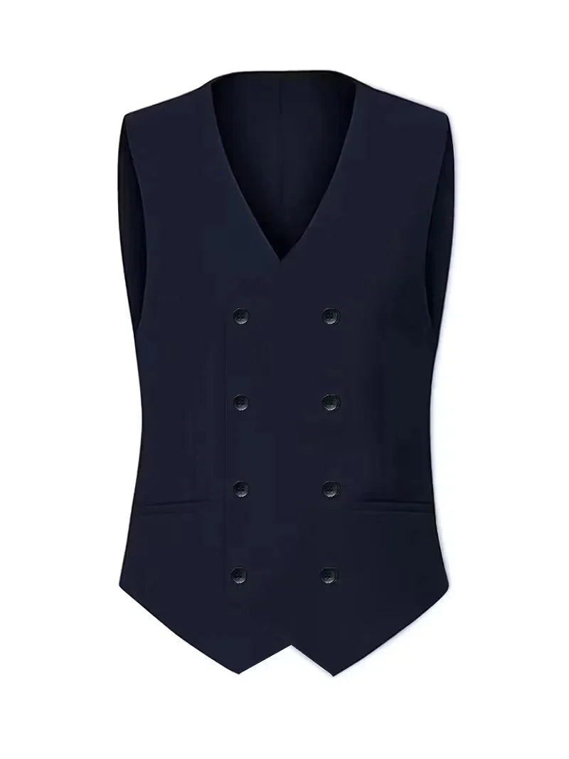 Three-Piece Suit Slim Fit Double-Breasted Waistcoat