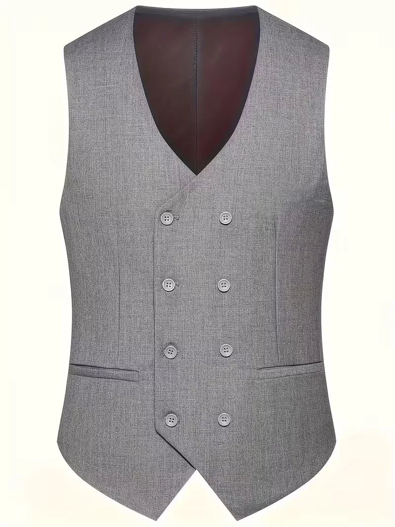 Three-Piece Suit Slim Fit Double-Breasted Waistcoat