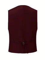 Three-Piece Suit Slim Fit Double-Breasted Waistcoat