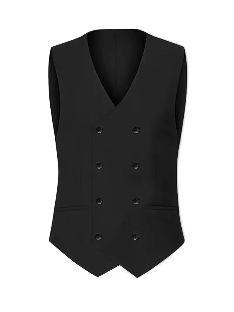 Three-Piece Suit Slim Fit Double-Breasted Waistcoat