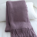 Throw Blanket Chunky Knit Soft Yarn Machine Washable