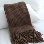 Throw Blanket Chunky Knit Soft Yarn Machine Washable