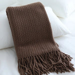 Throw Blanket Chunky Knit Soft Yarn Machine Washable