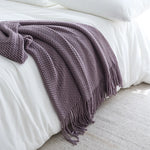 Throw Blanket Chunky Knit Soft Yarn Machine Washable