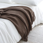 Throw Blanket Chunky Knit Soft Yarn Machine Washable