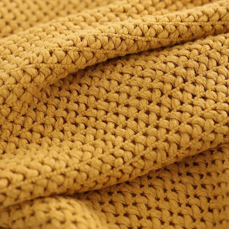 Throw Blanket Chunky Knit Soft Yarn Machine Washable