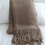 Throw Blanket Chunky Knit Soft Yarn Machine Washable