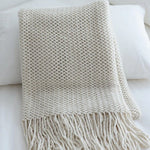 Throw Blanket Chunky Knit Soft Yarn Machine Washable