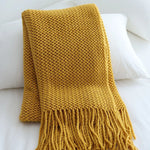 Throw Blanket Chunky Knit Soft Yarn Machine Washable