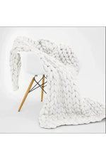 Throw Blanket Extra-Soft Chunky Braided Polyester