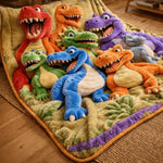 Throw Blanket Oversized Soft Dinosaur Print Machine Washable