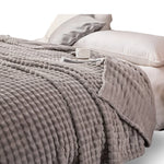 Throw Blanket Plush Coral Fleece Textured Geometric Design