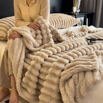 Throw Blanket Plush Textured Machine Washable Comfort