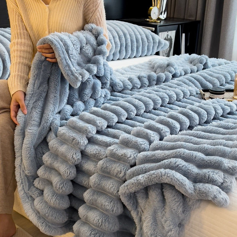 Throw Blanket Plush Textured Machine Washable Comfort