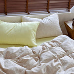 Throw Blanket Set Quilted Cotton-Linen Set of 3