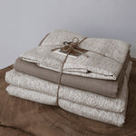 Throw Blanket Set Quilted Cotton-Linen Set of 3