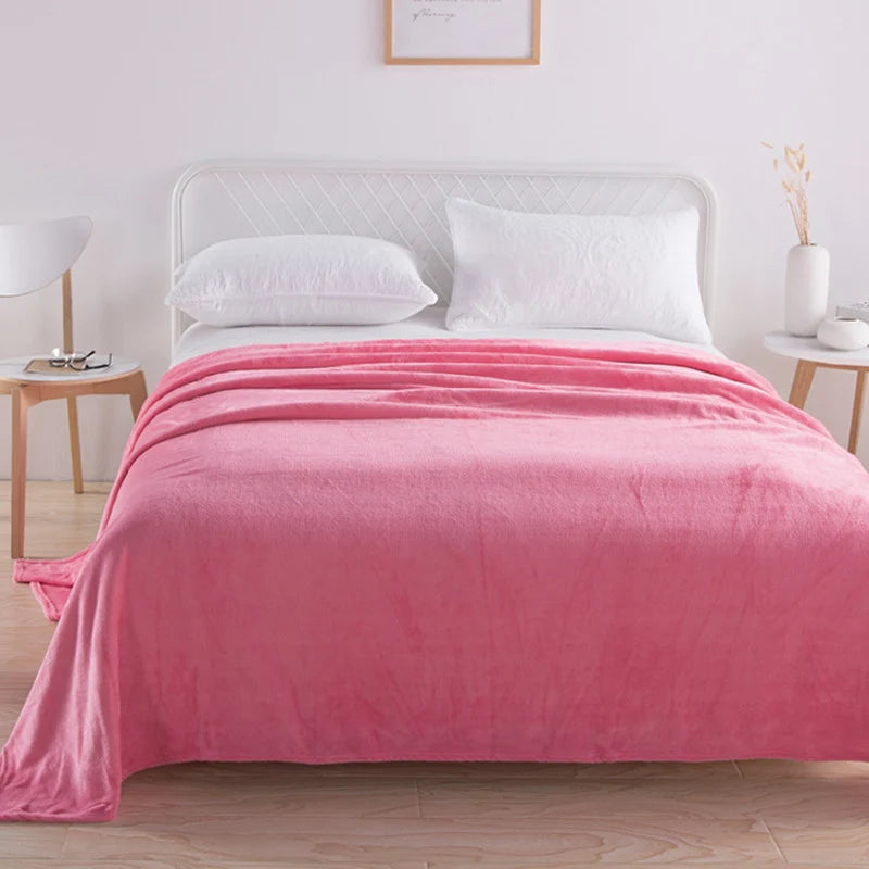 Throw Blanket Soft Velvet Lightweight Warmth Machine Washable