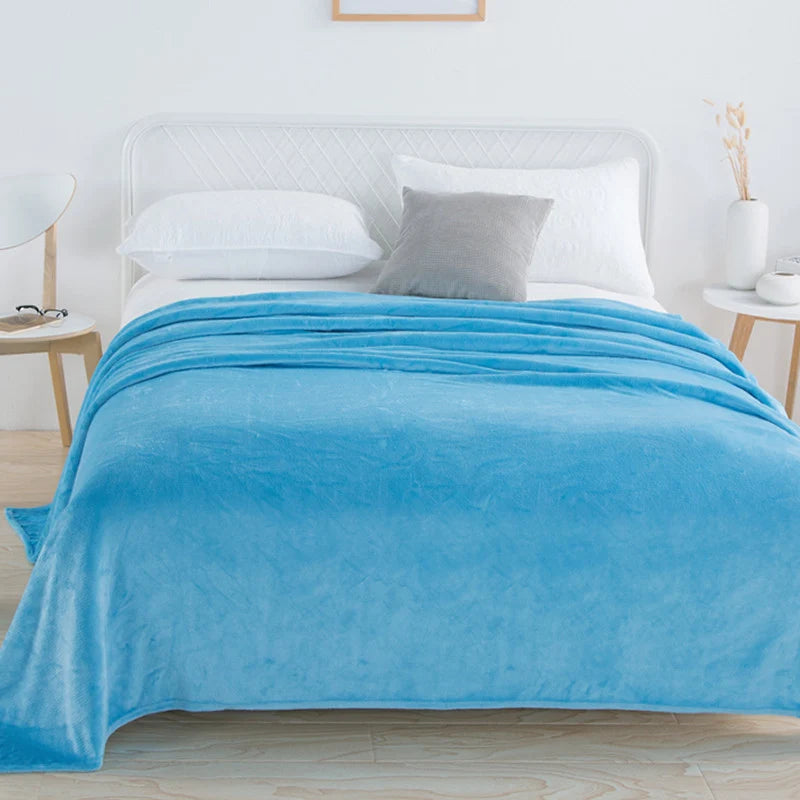 Throw Blanket Soft Velvet Lightweight Warmth Machine Washable