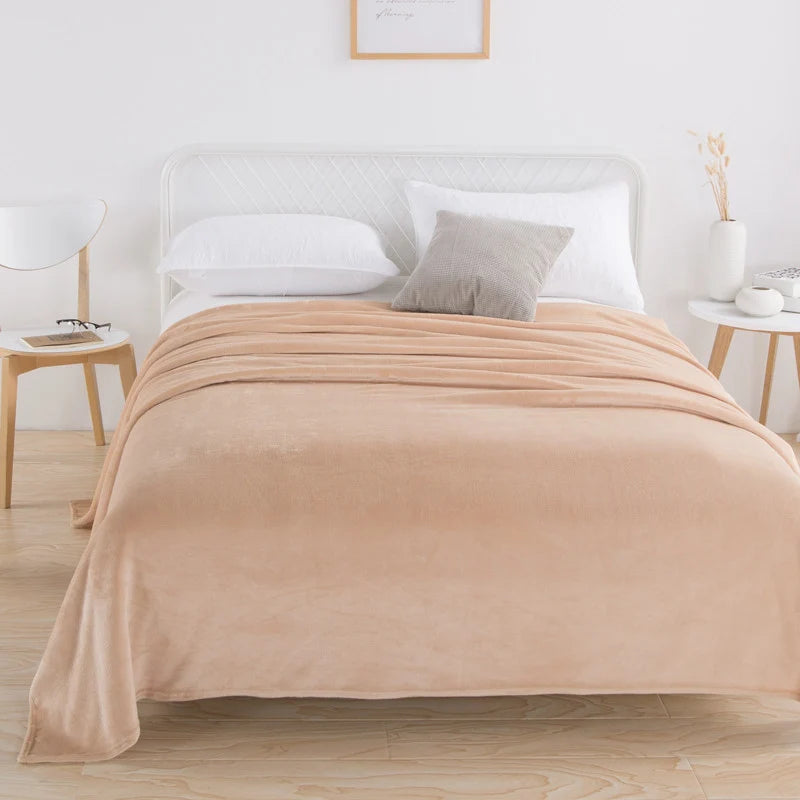 Throw Blanket Soft Velvet Lightweight Warmth Machine Washable
