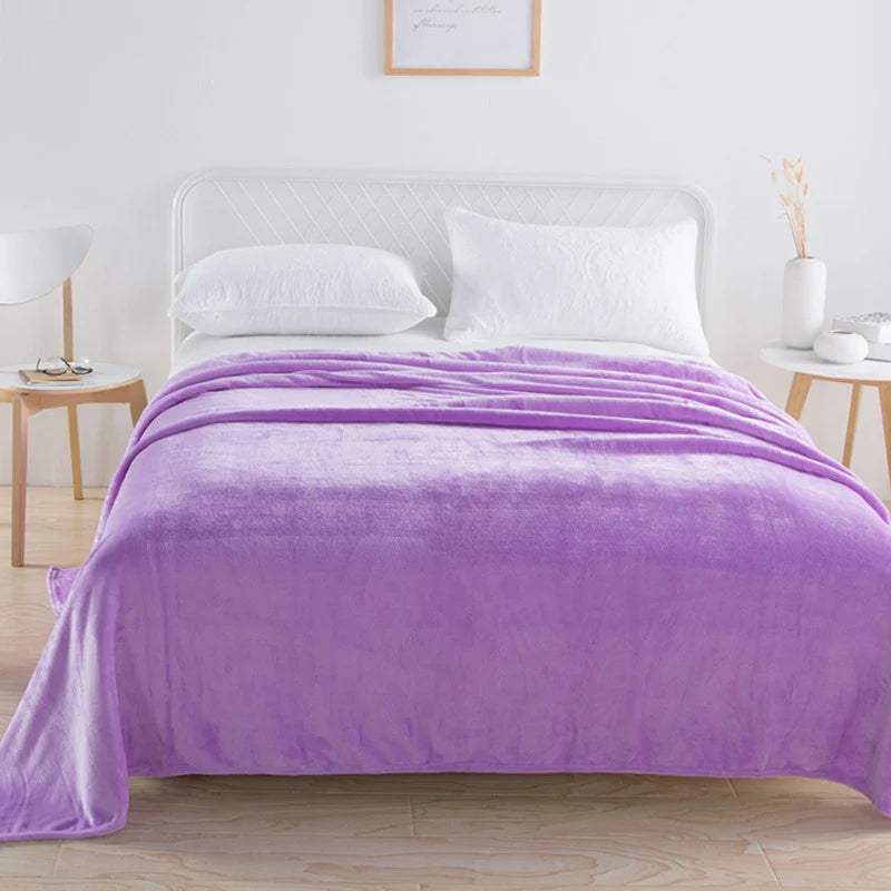 Throw Blanket Soft Velvet Lightweight Warmth Machine Washable