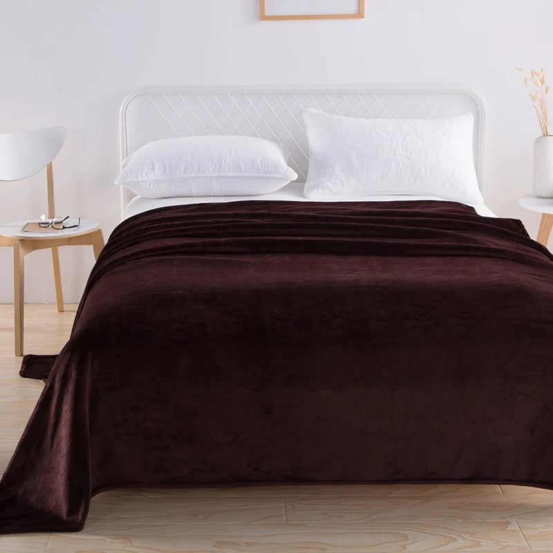Throw Blanket Soft Velvet Lightweight Warmth Machine Washable