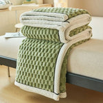 Throw Blanket Textured Sherpa Fleece Machine Washable