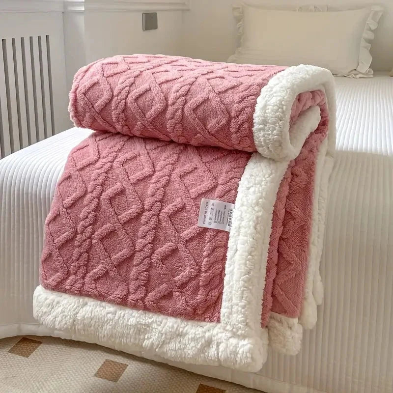 Throw Blanket Ultra-Soft Reversible Sherpa & Fleece