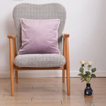 Throw Cushion Velvet Contrast Piping Removable Cover