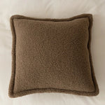 Throw Pillow 18x18 Teddy Fleece Piped Seam