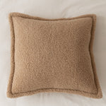 Throw Pillow 18x18 Teddy Fleece Piped Seam