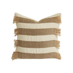 Throw Pillow Boucle & Handwoven Jute Removable Cover
