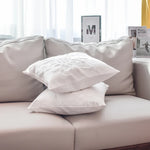 Throw Pillow Cover Chenille Tufted Snowflake Concealed Zipper
