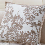 Throw Pillow Cover Cotton Blend Quilted Piping Machine Washable