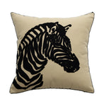 Throw Pillow Cover Cotton Canvas Hand-Tufted Embroidery Concealed Zipper