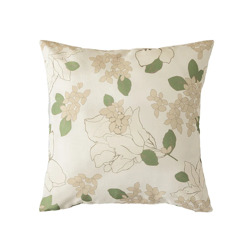 Throw Pillow Cover Cotton Canvas Hand-Tufted Embroidery Concealed Zipper