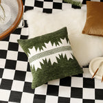 Throw Pillow Cover Cotton-Linen Jacquard Concealed Zipper
