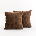 Throw Pillow Cover Diamond Tufted Chenille Knit Frayed Edge