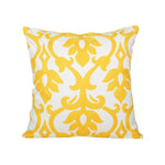 Throw Pillow Cover Embroidered Sunburst Cotton-Linen 18 Inch