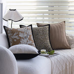 Throw Pillow Cover Grainy Woven Velvet Piping