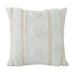 Throw Pillow Cover Hand-Tufted Polka Dots & Fringe Machine Washable